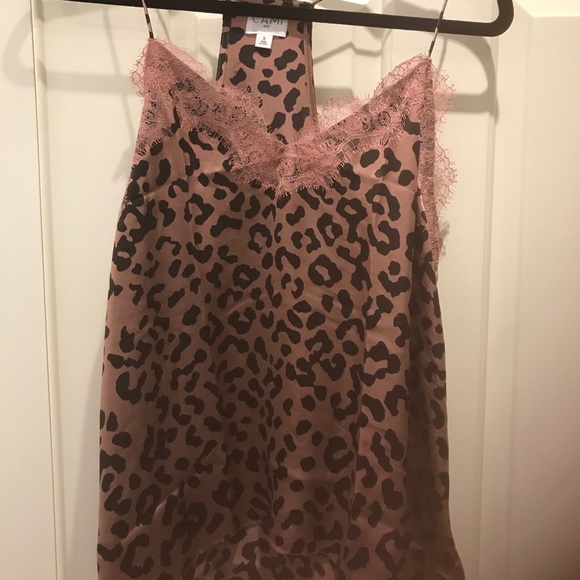 Cami NYC Silk Lace Trimmed Leopard Camisole Tank - Picture 9 of 9
